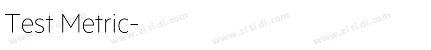 Test Metric字体转换 Test Metric字体转换